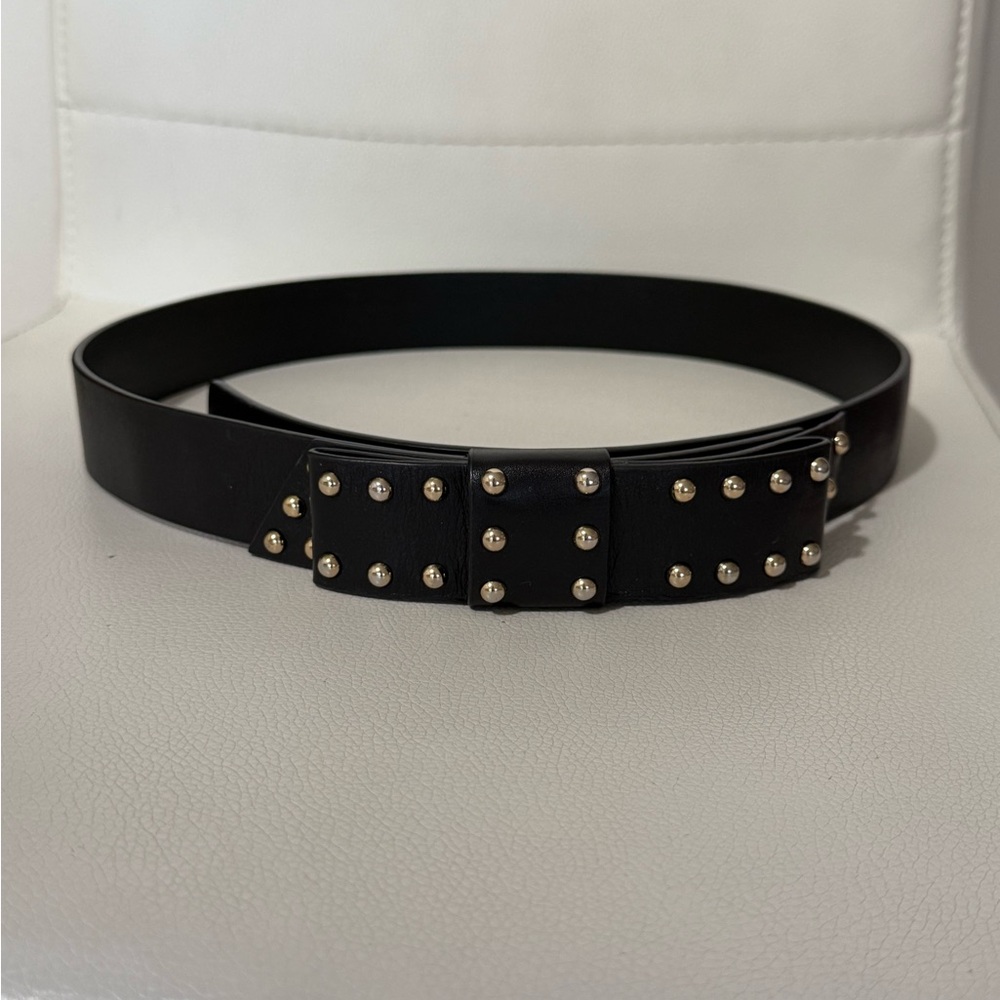 Elegant Black Studded Belt
